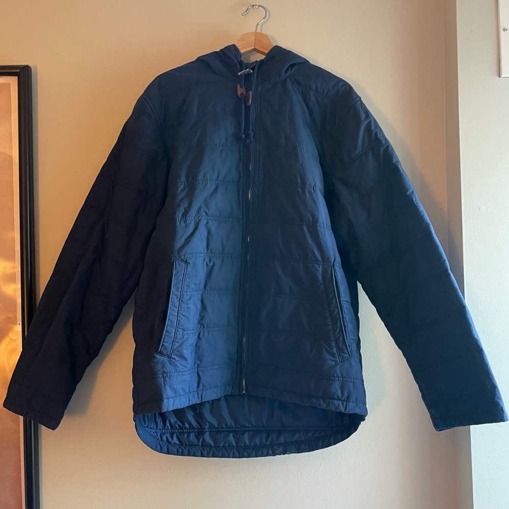Old Navy Men’s Quilted Blue Zip Up Jacket with Hood